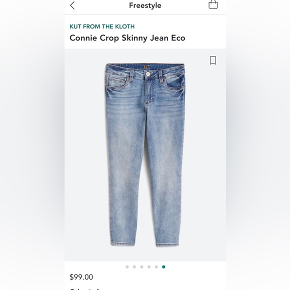 Kut From The Kloth Connie Crop Skinny Jean Eco size 14 never worn - Picture 1 of 7